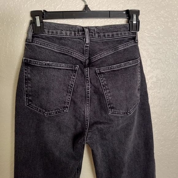 Agolde High Rise Stovepipe in metal black sz 23 - Picture 7 of 11